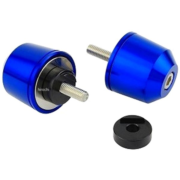 ミドルウエイト バーエンド M6 ヤマハ、KTM用 青