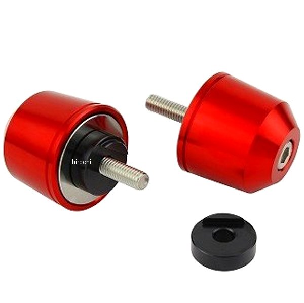 ミドルウエイト バーエンド M6 ヤマハ、KTM用 赤