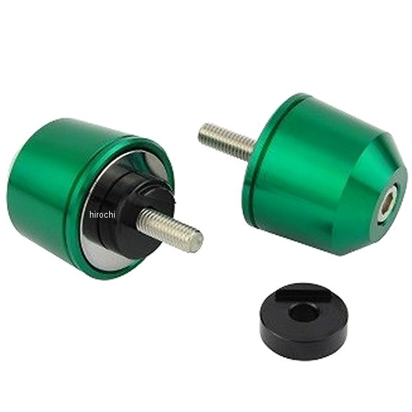 ミドルウエイト バーエンド M6 ヤマハ、KTM用 ダークグリーン