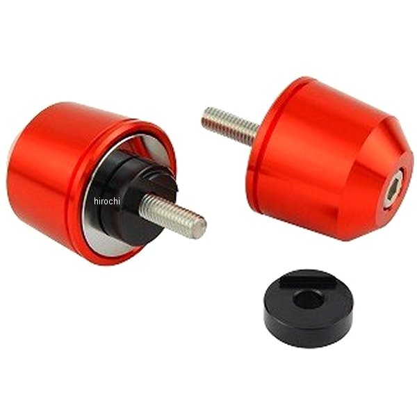 ミドルウエイト バーエンド M6 ヤマハ、KTM用 ディープオレンジ