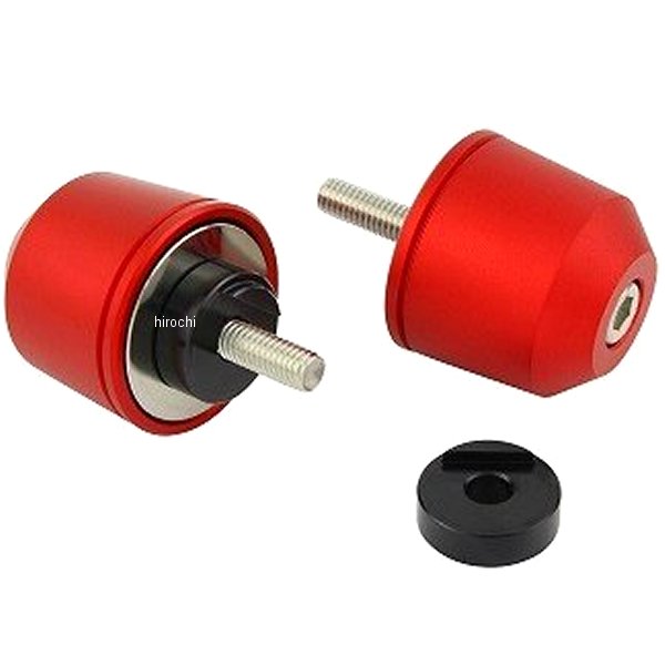 ミドルウエイト バーエンド M6 ヤマハ、KTM用 マットレッド