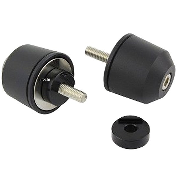 ミドルウエイト バーエンド M6 ヤマハ、KTM用 マットブラック