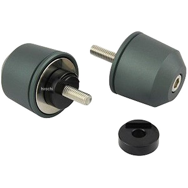 ミドルウエイト バーエンド M6 ヤマハ、KTM用 マットグレー