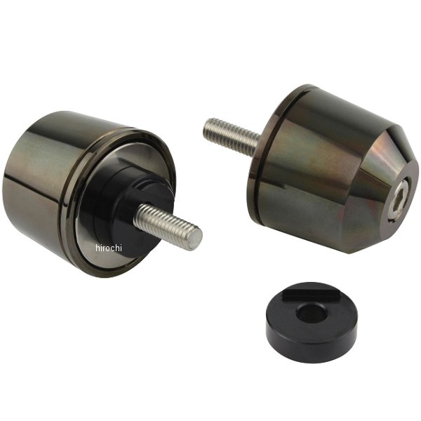 ミドルウエイト バーエンド M6 ヤマハ、KTM用 ブラッククローム