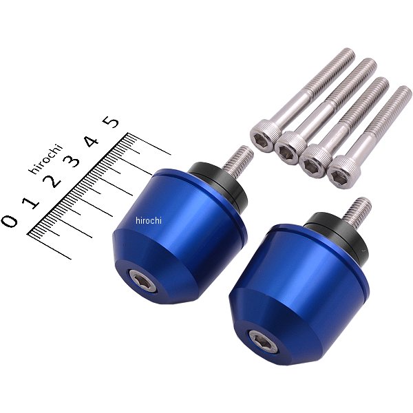 ミドルウエイトバーエンド M6 ホンダ、スズキ用 青