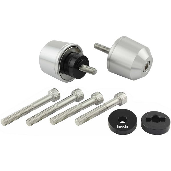 ミドルウエイトバーエンド M6 ホンダ、スズキ用 シルバー