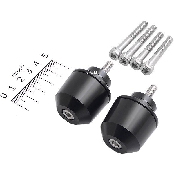 ミドルウエイトバーエンド M6 ホンダ、スズキ用 黒