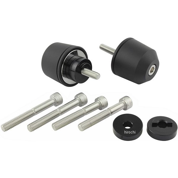 ミドルウエイトバーエンド M6 ホンダ、スズキ用 マットブラック