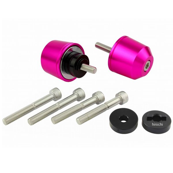 ミドルウェイトバーエンド ホンダ/スズキ純正ハンドル用 M6 ピンク
