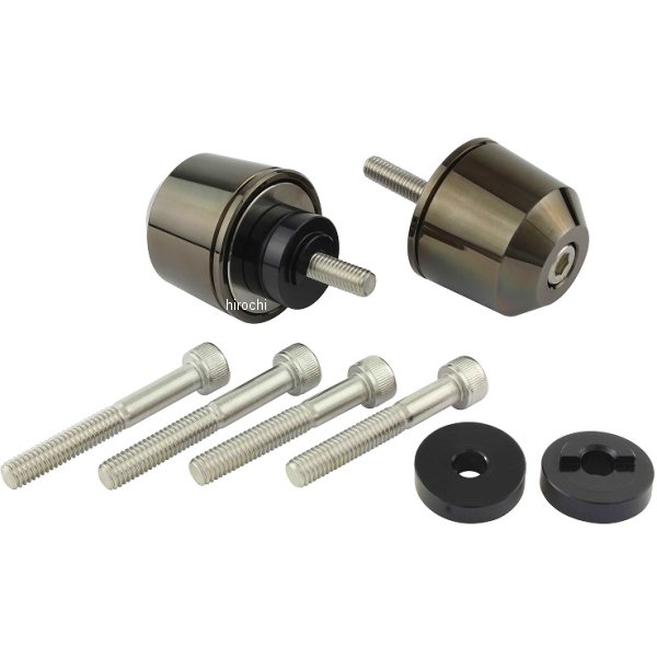 ミドルウエイトバーエンド M6 ホンダ、スズキ用 ブラッククローム