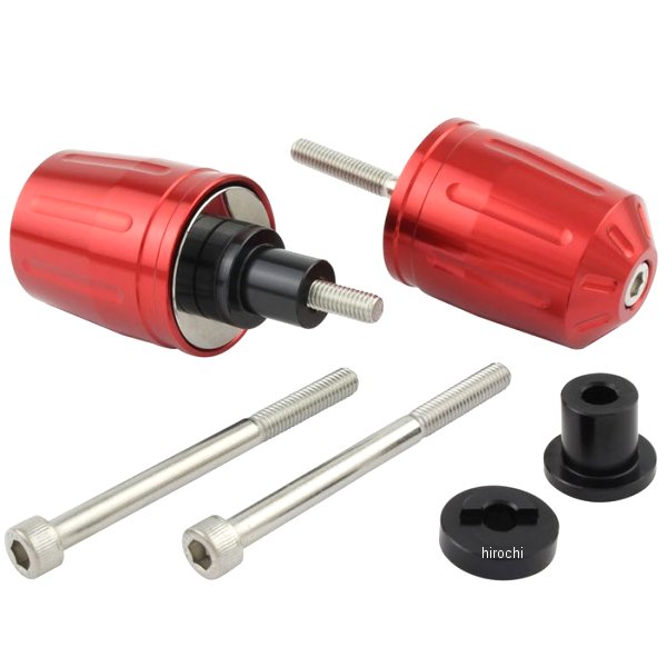 ウルトラヘビーバーエンド M6 カワサキ用 赤