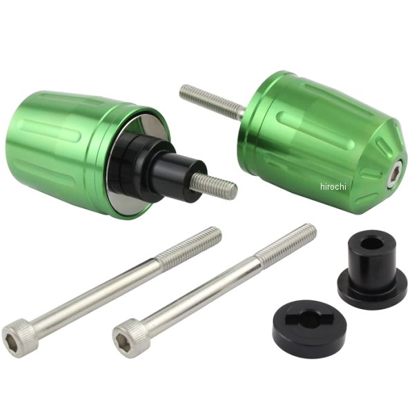 ウルトラヘビーバーエンド M6 カワサキ用 ライトグリーン