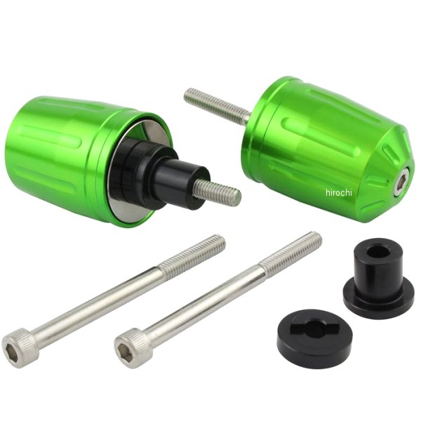 ウルトラヘビーバーエンド M6 カワサキ用 ライムグリーン