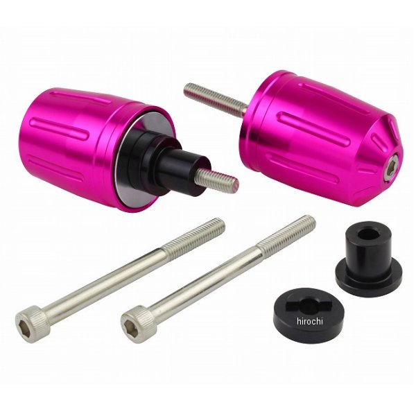 ウルトラヘビーバーエンドタイプ2 カワサキ純正ハンドル用 M6 ピンク