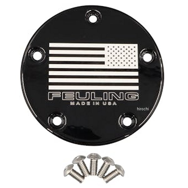 リバースアメリカンフラッグ ポイントカバー 5穴 グロスブラック