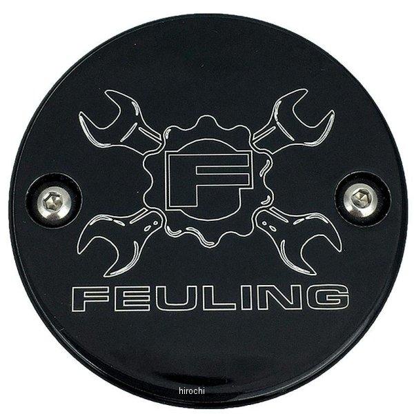 FEULING フューリング ギアクロスロゴ ポイントカバー 17年以降 ミルウォーキーエイト 2穴 グロスブラック
