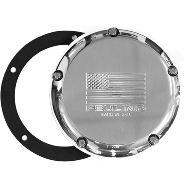 FEULING フューリング アメリカンフラッグロゴ ダービーカバー 5穴 ポリッシュ