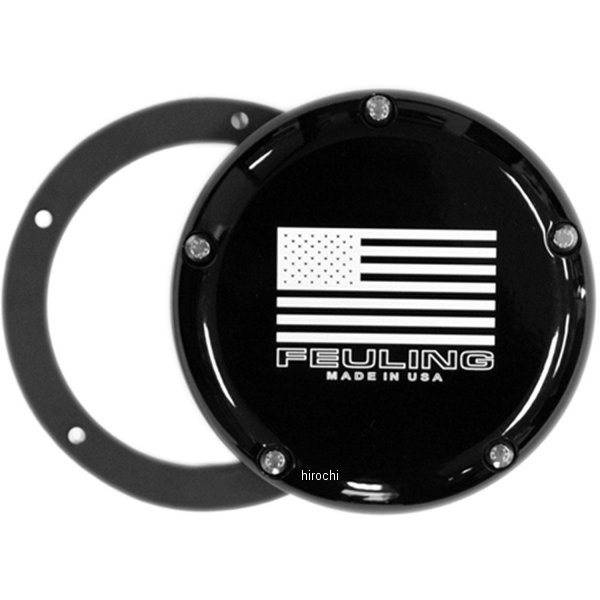 FEULING フューリング アメリカンフラッグロゴ ダービーカバー 5穴 グロスブラック