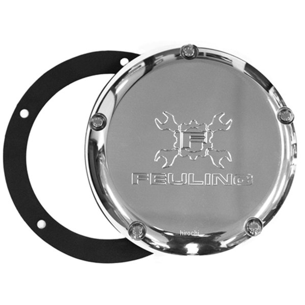 FEULING フューリング ギアクロスロゴ ダービーカバーラージ5穴 ポリッシュ