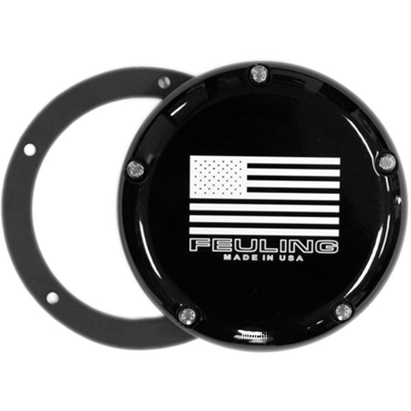 FEULING フューリング アメリカンフラッグロゴ ダービーカバーラージ5穴 ブラック