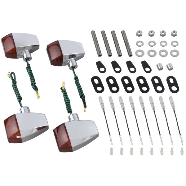 ポッシュ POSH ウインカーキット ZRタイプ スタンダード シングル仕様 GPZ900R メッキ/オレンジ