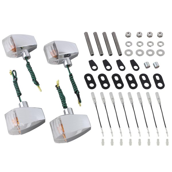 ポッシュ POSH ウインカーキット ZRタイプ クリスタルカット シングル仕様 GPZ900R メッキ/クリア