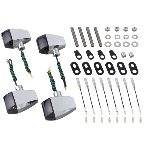 ポッシュ POSH ウインカーキット ZRタイプ クリスタルカット シングル仕様 GPZ900R メッキ/スモーク