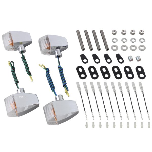 ポッシュ POSH ウインカーキット ZRタイプ クリスタルカット ダブル仕様 GPZ900R メッキ/クリア