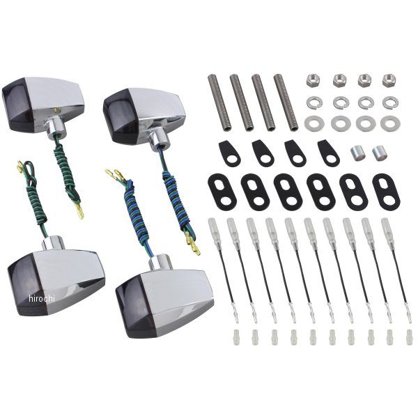 ポッシュ POSH ウインカーキット ZRタイプ クリスタルカット ダブル仕様 GPZ900R メッキ/スモーク