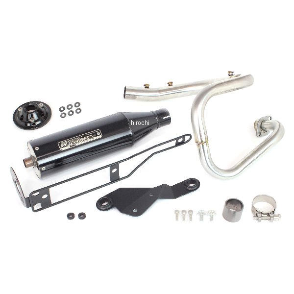 トラッカーマフラー フルエキゾースト 政府認証 モンキー125 ブラック