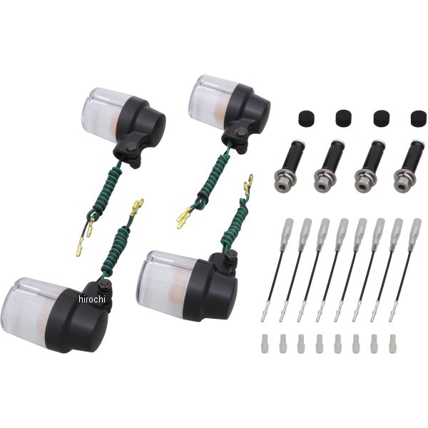 ウインカーセット スーパーバイク 03年以前 W650 黒/クリア