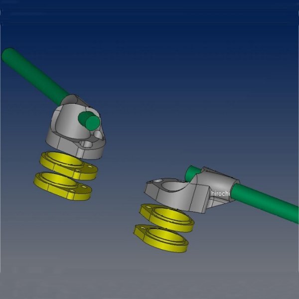 ハンドルアップスペーサー マルチハンドルキット用 ZX-14R シルバー