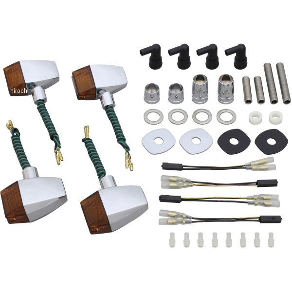 クラシカル スリムシャープタイプ ウインカーキット 20年 W800 メッキ/オレンジ