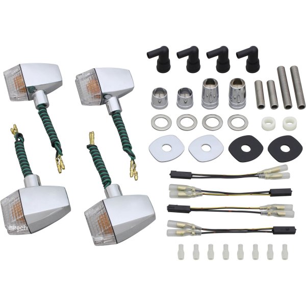 クラシカル スリムシャープタイプ ウインカーキット 20年 W800 メッキ/クリア