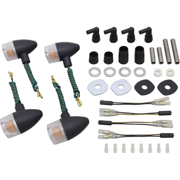 クラシカル 砲弾タイプウインカーキット 20年 W800 黒/クリア