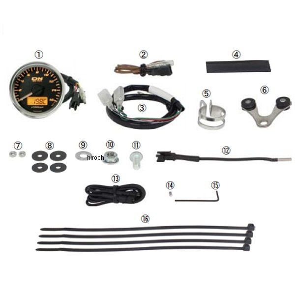 Φ48スモールDNタコメーター クロスカブ110、クロスカブ50 オレンジLED