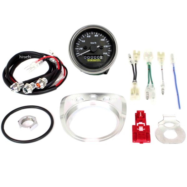 Dタイプスピードメーターキット 黒/白 スーパーカブ50、リトルカブ