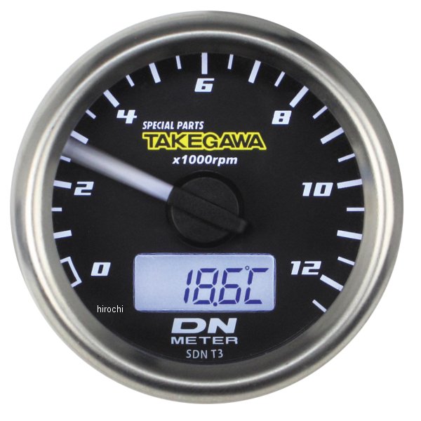 φ48スモールDN タコメーターキット 12500RPM ホワイトLEDダックス125