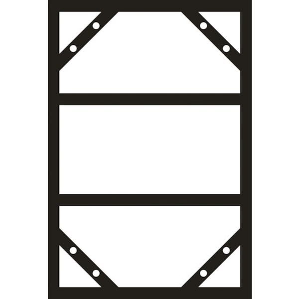 スライドアングル(消防・危険物標識用フレーム) KHY-3SA 明治山型(300×600mm用)・ 横型3連用
