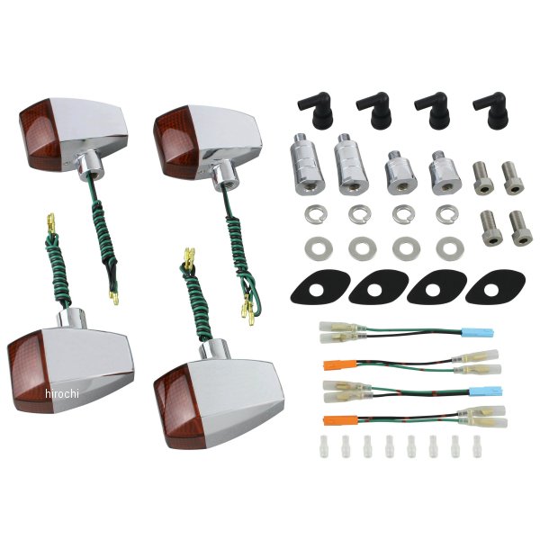 ポッシュ POSH ウインカーキット ZRタイプ スタンダード 06年-13年 CB1300SB、06年-07年 CB400SB メッキ/オレンジ