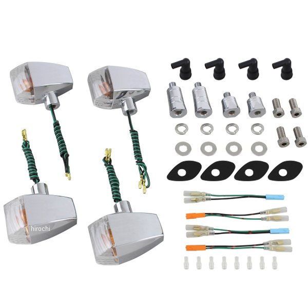 ポッシュ POSH ウインカーキット ZRタイプ クリスタルカット 06年-13年 CB1300SB、06年-07年 CB400SB メッキ/クリア