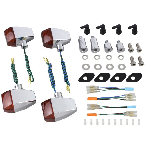 ポッシュ POSH ウインカーキット ZRタイプ スタンダード 05年 CB1300SB、05年/08年-16年 CB400SB メッキ/オレンジ