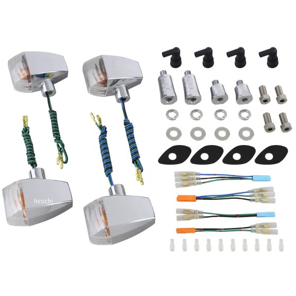 ポッシュ POSH ウインカーキット ZRタイプ クリスタルカット 05年 CB1300SB、05年/08年-16年 CB400SB メッキ/クリア