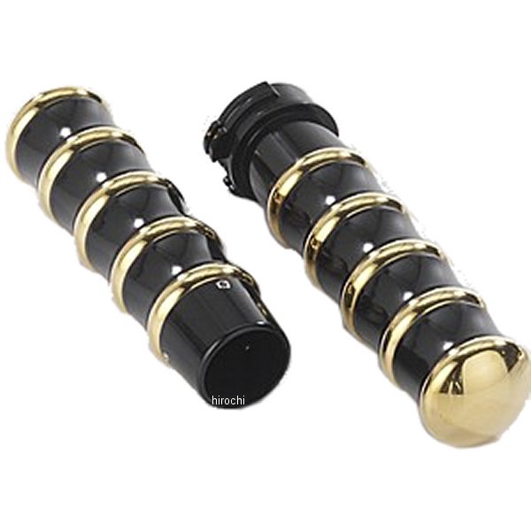 ヴィンテージグリップ ノーマル用 黒&真鍮 1インチ