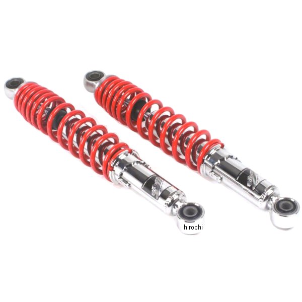 リアショックアブソーバー スーパーカブ/リトルカブ 325mm クロムメッキ/赤 2本入り