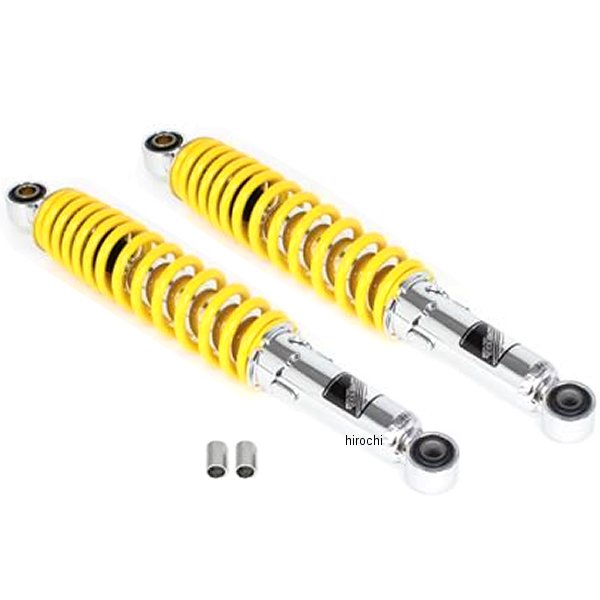 リアショックアブソーバー スーパーカブC125 クロムメッキ/黄 2本入り