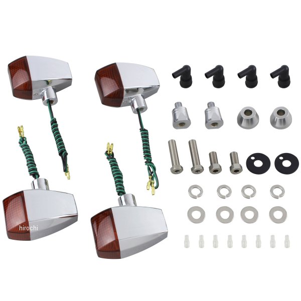 ポッシュ POSH ウインカーキット ZRタイプ スタンダード メッキ/オレンジ 98年-99年、07年- XJR1300、93年-94年 XJR400/S