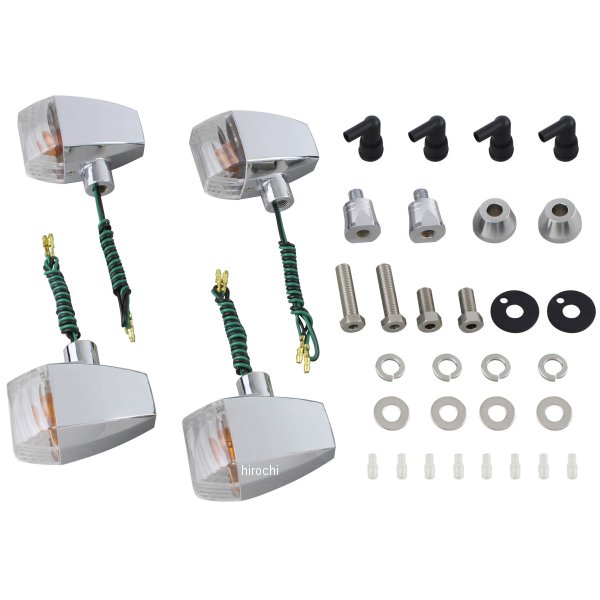 ポッシュ POSH ウインカーキット ZRタイプ クリスタルカット メッキ/クリア 98年-99年、07年- XJR1300、93年-94年 XJR400/S