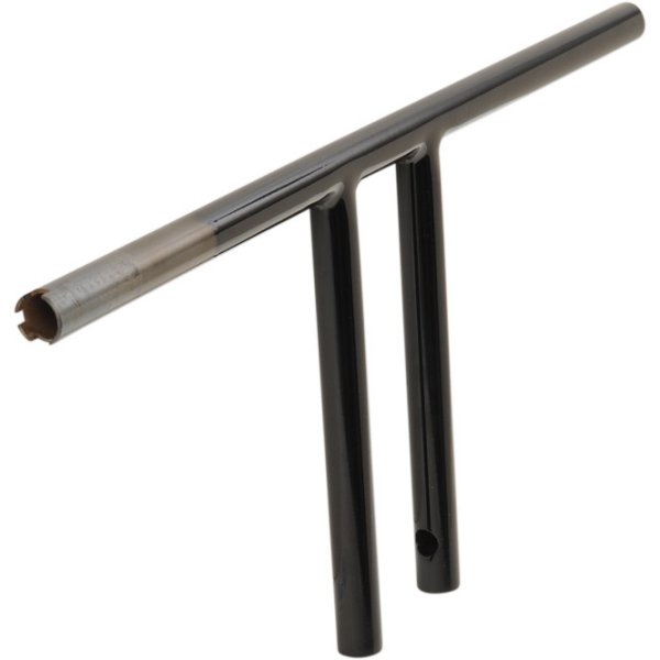 1インチ ハンドルバー 10インチ T-バー 黒(つや有り)