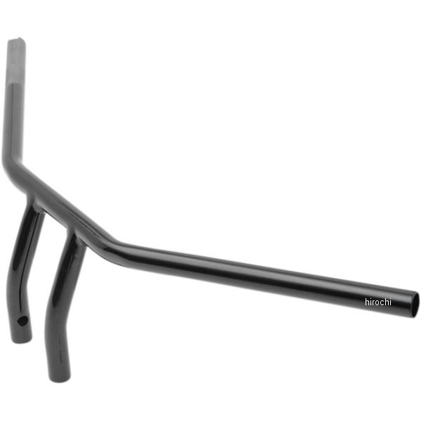 1インチ ハンドルバー 6インチ T-バー Dimpled 黒(つや有り)